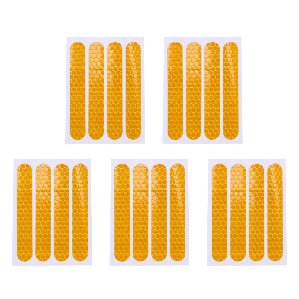 Front Rear Wheel Cover Protective Shell Reflective Sticker For Ninebot Max G30 Scooter Accessories 20Pcs, Yellow 4714260942630