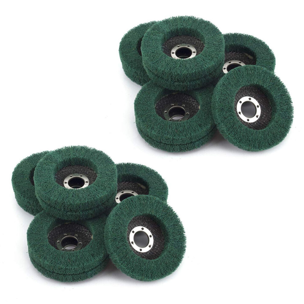 10Pcs Nylon Fiber Flap Wheels Polishing Buffing Wheel Scouring Pad Grinding Disc For Angle Grinder For Metal Polisher 6133752314034