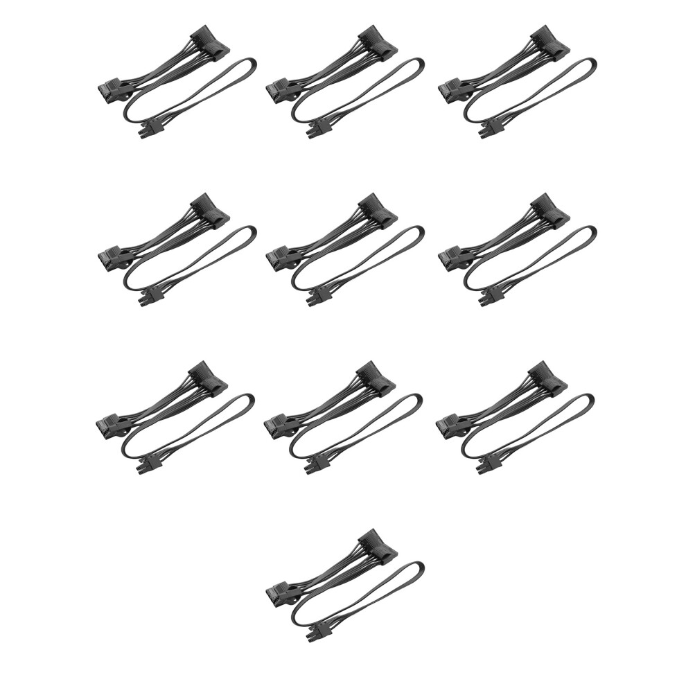 10X 6Pin To 4 Molex Modular Power Supply Cable 6Pin To 4 Ide Cable For Corsair Rm1000x Rm850x Rm750x Rm650x Rm550x 4712419396815