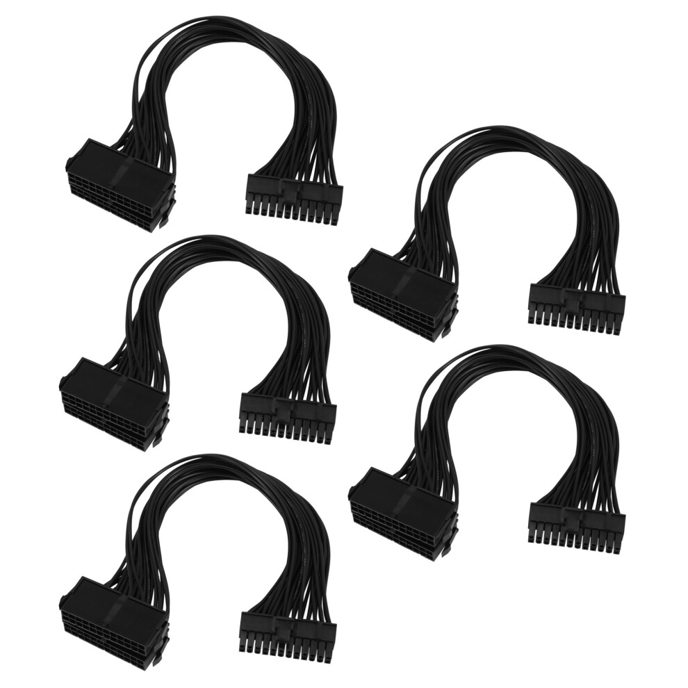 5X Power Supply Splitter, Dual Psu Cable Adapter 24 Pin 20+4 Pin Atx Motherboard Adapter Extension Cable 4713460665684