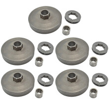 5X Chain Saw 3/8-7T Rim Sprocket with Chainsaw Clutch Drum for 45Cc 52Cc 58Cc Gasoline Engineg Parts Replacement