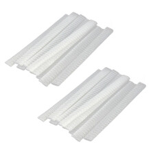 40 PCS Cosmetic Make Brushes Guards Mesh Protectors Cover Sheath Net White