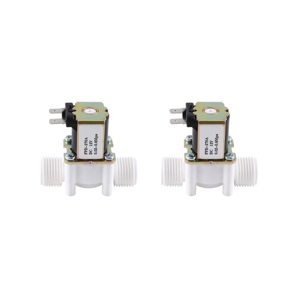 2X Dc12v N/C Normally Closed Water Solenoid Valve G1/2-Inch Plastic Electrical Solenoid Valve For Water Dispenser 6031793092709