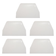 5pcs 19 cm x 12.5cm Flat White Plastic Cake Decorator Dough Pastry Scraper Tool