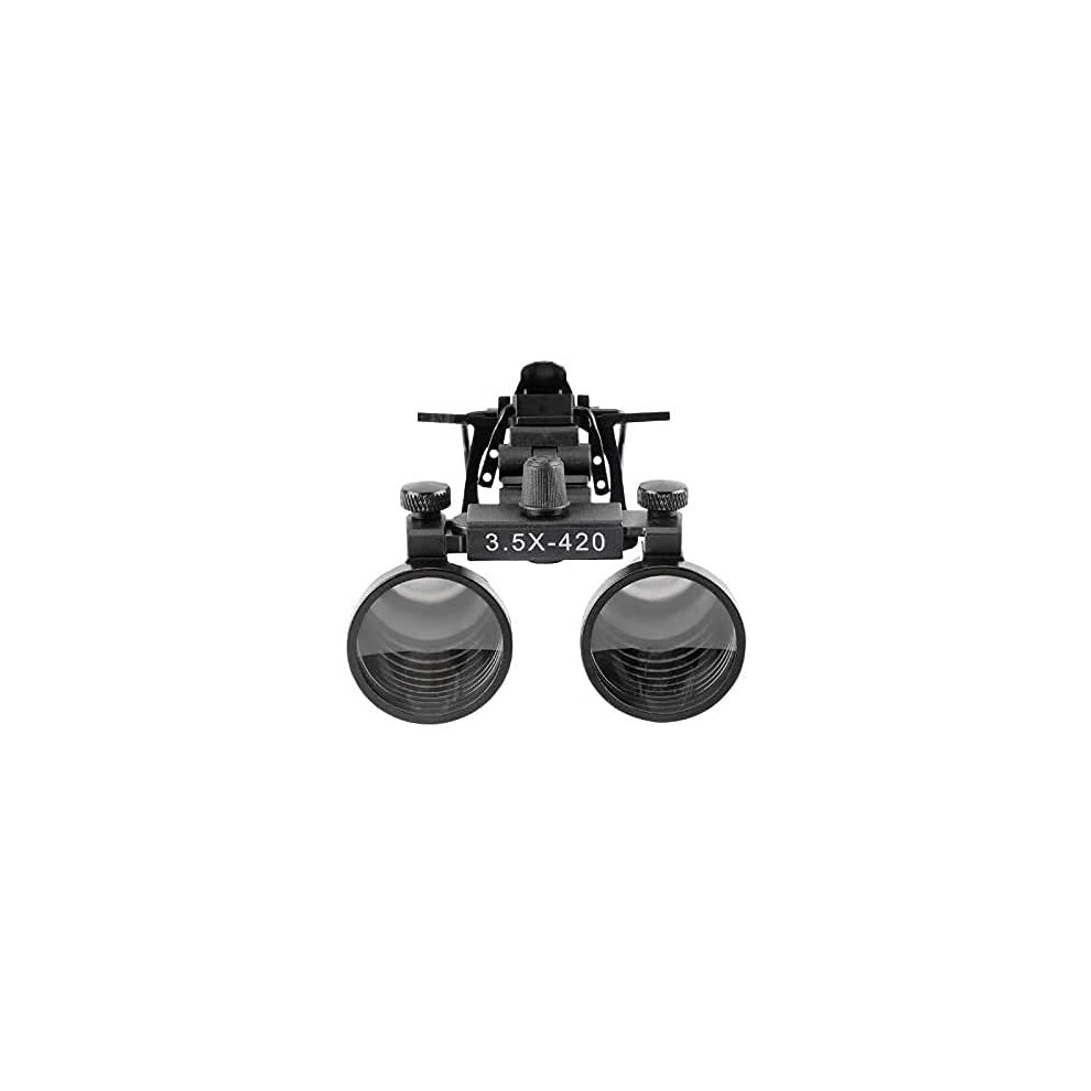 GlobalDental 420mm (3.5X) Binocular/Surgical Magnifier with Metal Clip for All Eyeglasses with Storage Case