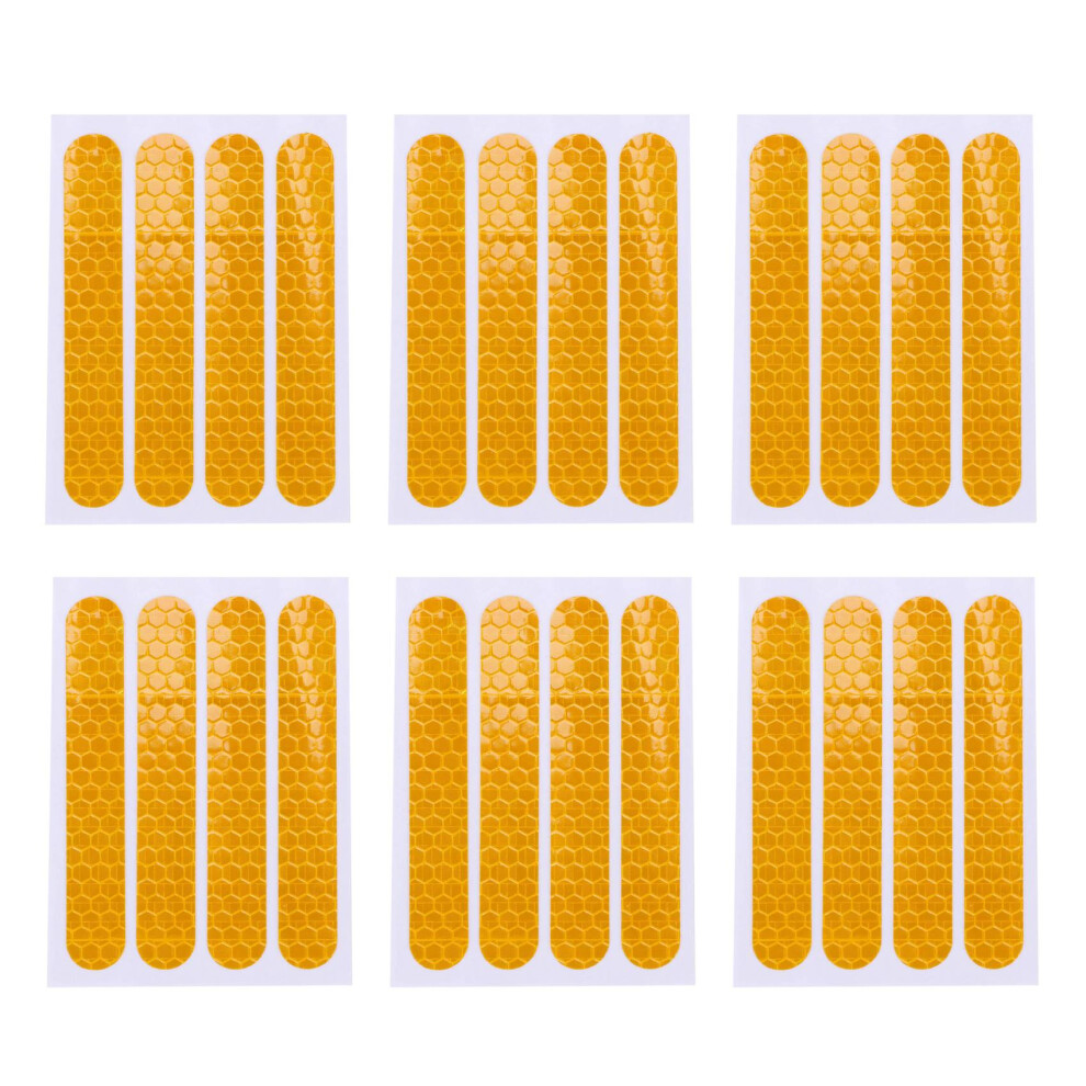 Front Rear Wheel Cover Protective Shell Reflective Sticker For Ninebot Max G30 Scooter Accessories 24Pcs, Yellow 6034035847013