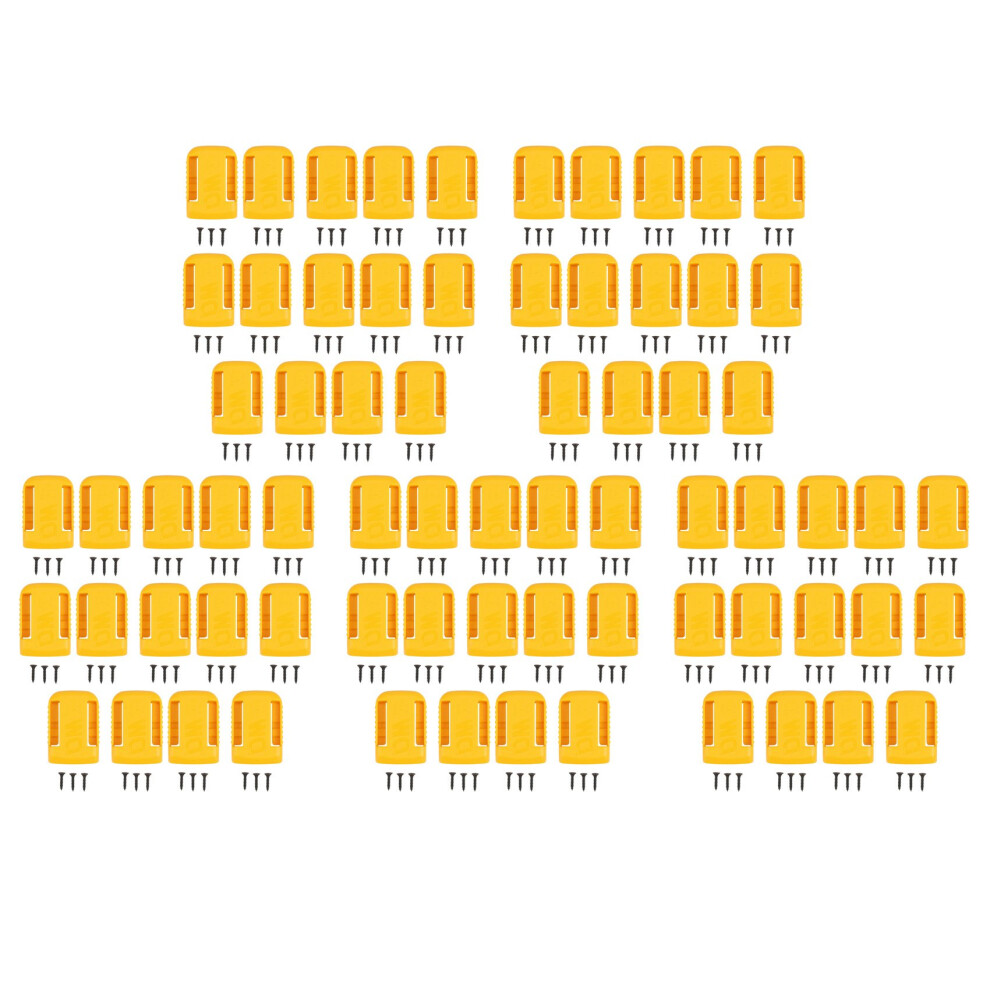 70-Packs Battery Holders For Dewalt 20V Mount Dock Fit For 20V 60V Max Yellow (No Battery) 4712937849893