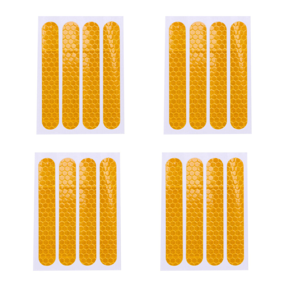 Front Rear Wheel Cover Protective Shell Reflective Sticker For Ninebot Max G30 Scooter Accessories 16Pcs, Yellow 4711342645069