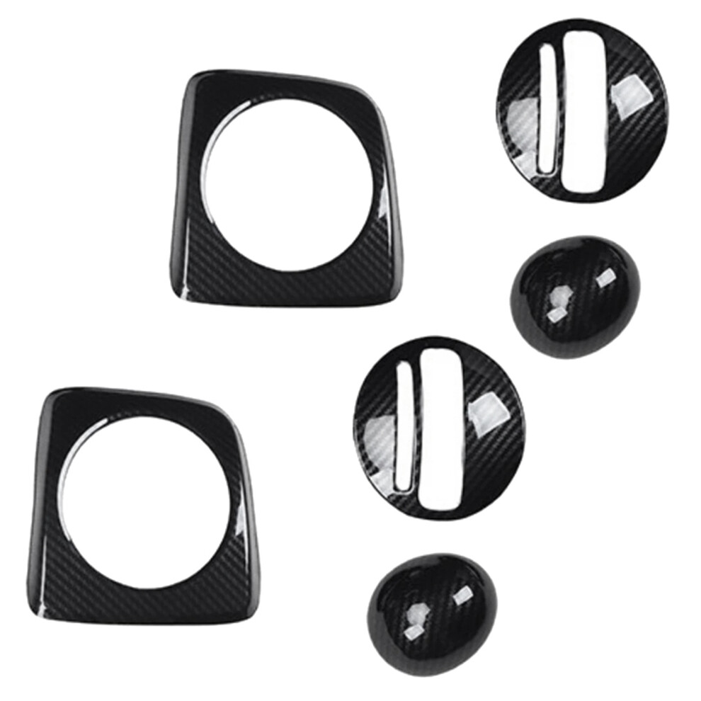 6Pcs At Car Carbon Fiber Gear Shift Panel Cover Frame Trim Rhd For Honda Civic 2006-2011 4713341901078