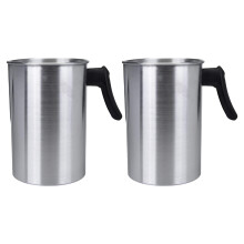 2X 4 Pounds Candle Making Pouring Pot, Aluminum Construction Candle Making Pitcher Dripless Pouring Spout