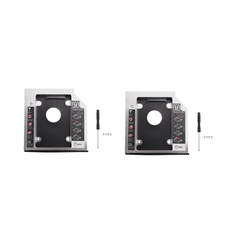 2X 2Nd Hdd Ssd Hard Drive Caddy Tray Replacement For Lenovo Thinkpad T420 T430 T510 T520 T530 W510 W520 W530 4712024002606
