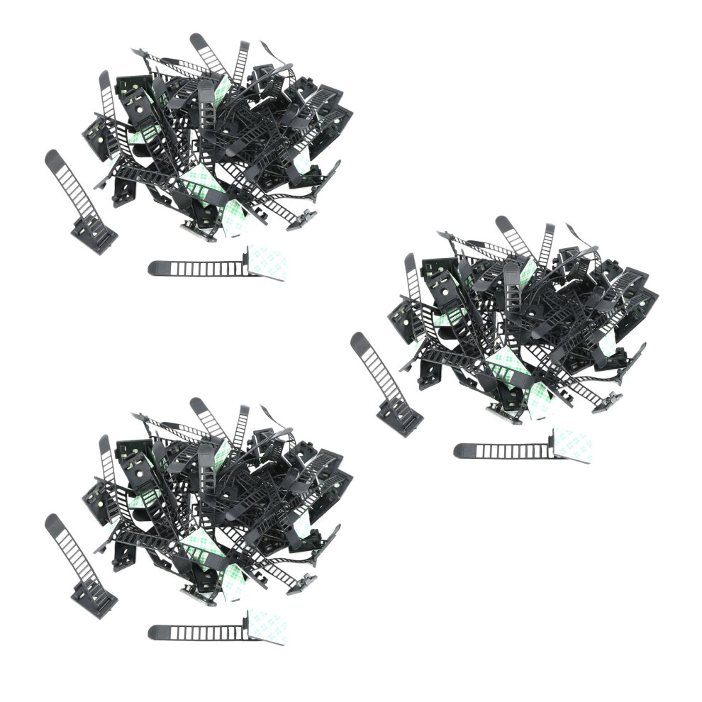 150Pcs 2 Sizes Adjustable Self-Adhesive Nylon Cable Straps Cable Ties Cord Clamp For Wire Management, Large And Small 4713824050330