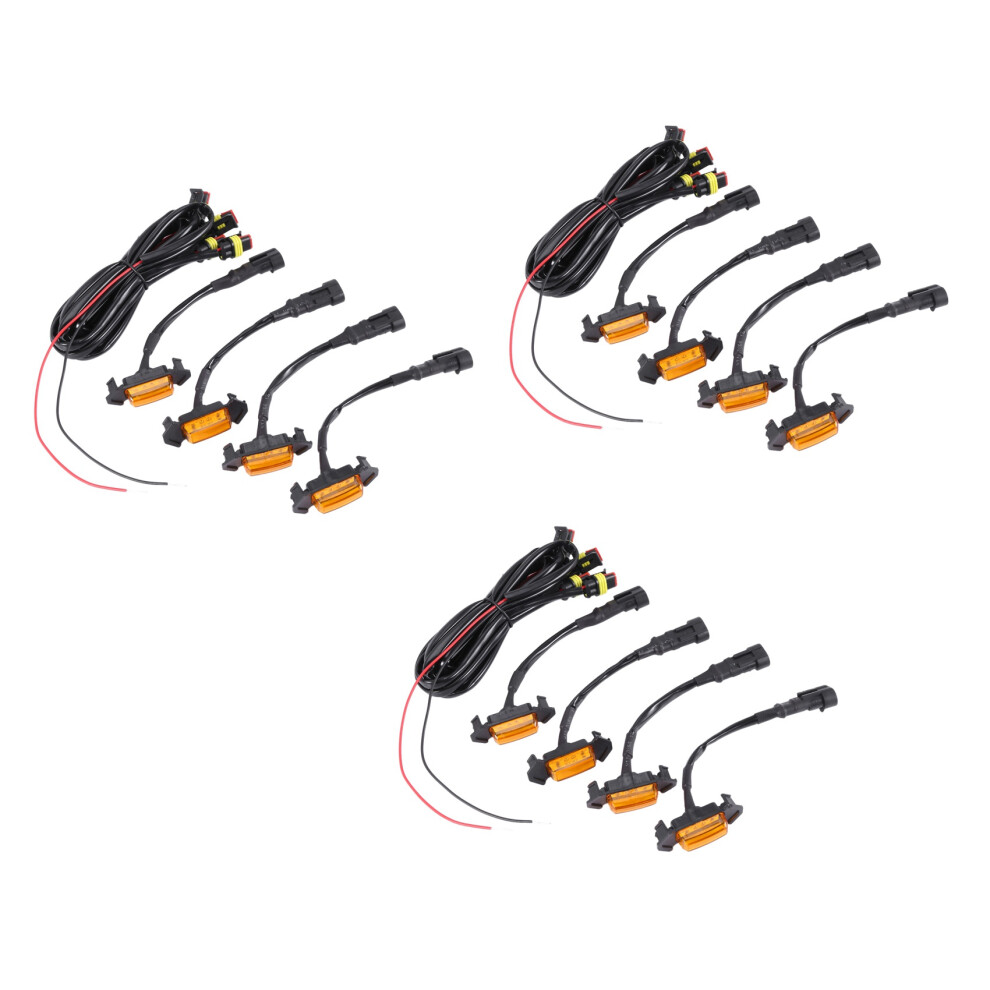 Set Of 12 Grille Led Lights Kit For Toyota Tacoma Trd Grill 2016-2018 Amber 4711151433390