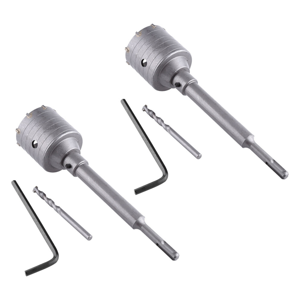 2X Sds Plus Shank Concrete Cement Stone 65Mm Wall Hole Saw Drill Bit 200Mm Rod Mark 4713140930606