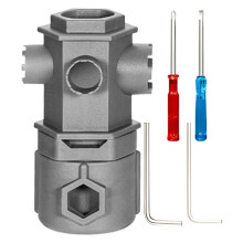 Faucet mounting wrench, drain key made of metal, multifunctional pipe wrench, compact nut buster with nonslip grip, suitable for tight spaces.