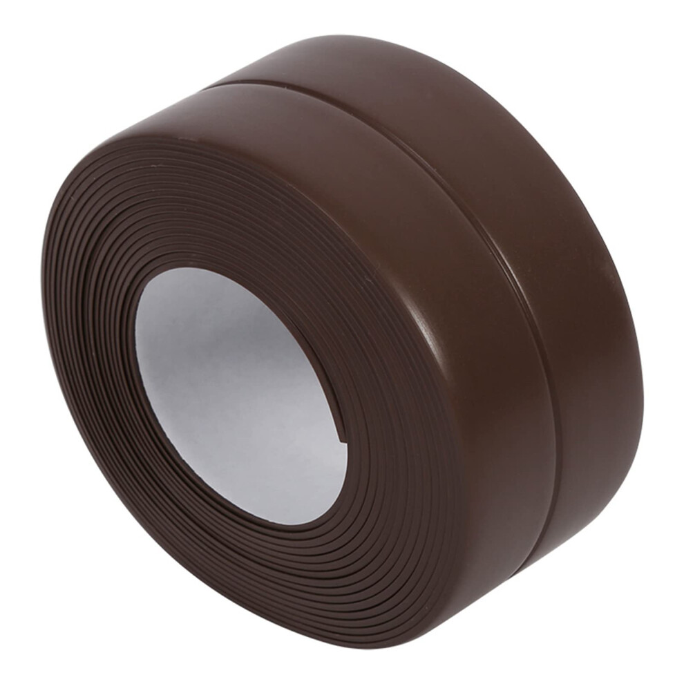 3.2M Length Wall Caulk Strip Self Adhesive Tub Bath And Wall Sealing Strip Sink Basin Trim Kitchen(38Mm*3.2Mbrown) 9412369674821