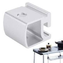 Slide Buckle for Camping Table, Aluminum Alloy, Lightweight, For Cooker Mounting Silver