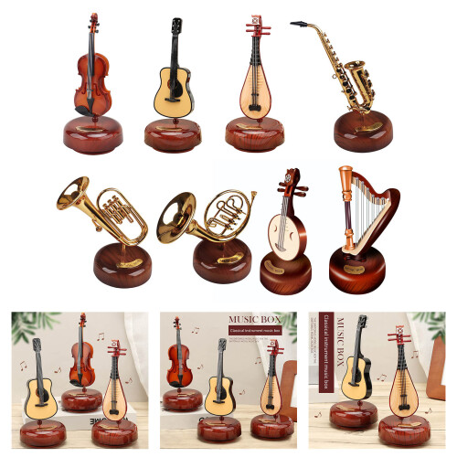 Viool muziekdoos, opwindbare speeldoos viool met-YL2057 2