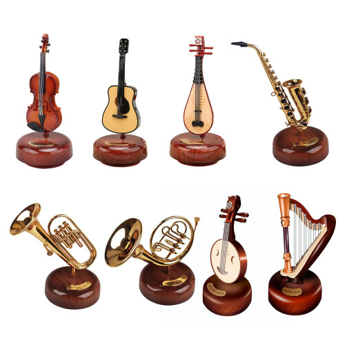 Viool muziekdoos, opwindbare speeldoos viool met-YL2057 1