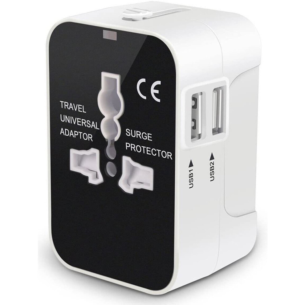 Global Travel Companion, Universal All-In-One Travel Adapter With Dual Usb Charging Ports, Advanced Technology For Safe And Efficient Charging On-The- 9486358106297