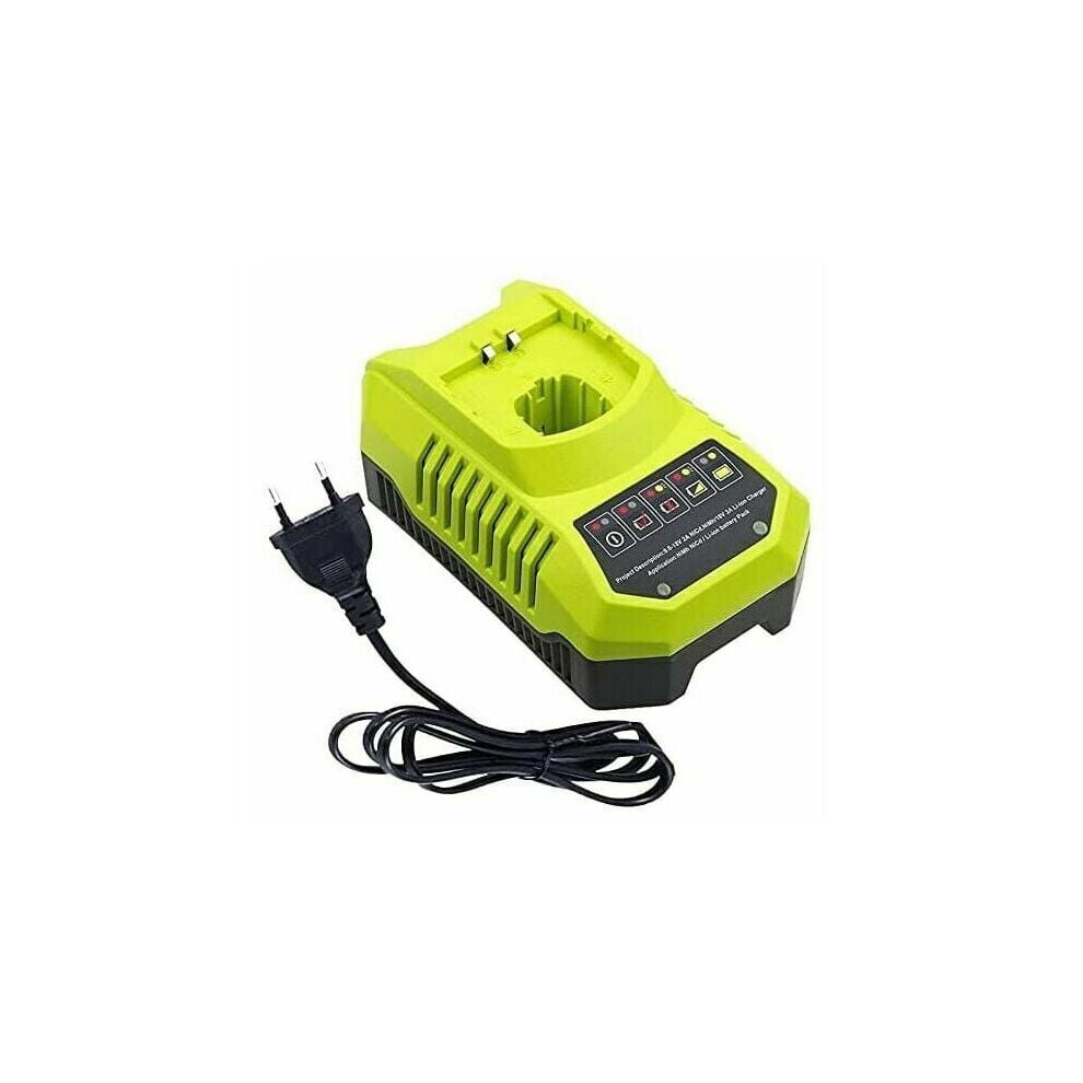 Rapid Charger For Ryobi 18V Tools, Dual Chemistry Charger Compatible With Ryobi 18V P102 P108 P189 P197, Intelligent & Efficient Fast Charger With Led 9486358105870
