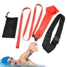 Swim belt for stationary resistance, strength parachute belt  Adjustable waistband Red 40