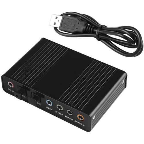 Ενισχυτής ήχου, η εξωτερική κάρτα ήχου USB2.0 προσφέρει απρόσκοπτο ήχο surround 5.1, ο