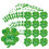 Vier klavertjes decoratieve sticker Duitse Lucky Seal Label 1