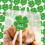 Vier klavertjes decoratieve sticker Duitse Lucky Seal Label 7