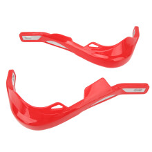 Protector de manillar para motocicleta, protectores de manos de plástico PP y aleación de aluminio, protector de parabrisas, estructura reforzada,