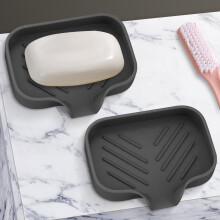 Saboneteira de silicone para pia de cozinha, porta-sabonete com drenagem automática e bico de escoamento, suporte antiderrapante para esponja no
