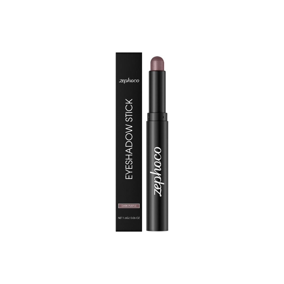 Dark/Purple (1.6G) Zephoco Shiny Eye Shadow Stick, Natural, Smooth, Easy To Apply And Colorful, Convenient Eye Shadow Stick For Daily Eye Makeup