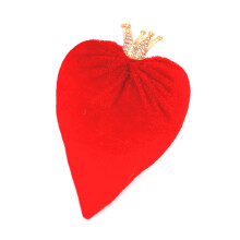 Zachte pluche hartvorm decoratie voor slaapkamer woonkamer-Rood