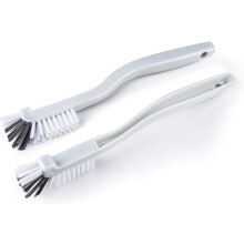 Brosse de nettoyage multi-usages, idéale pour les espaces étroits, petite brosse à récurer en forme de L avec poils rigides pour les coins et les