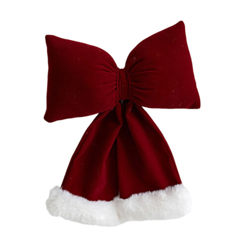 Christmas Velvets Bowknot Decorative Accent-Plush flocking M