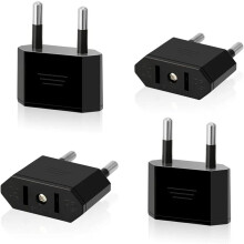Adaptor de alimentare de călătorie pentru prize europene, adaptoare de priză SUA-UE pentru Germania Franța Italia Spania, convertor cu pini de