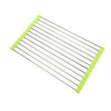 Maggiore resistenza alla ruggine per il lavello della cucina, organizer multiuso, scolapiatti arrotolabile versatile, scolapiatti in acciaio