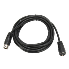 MIDI kábel pre digitálne zvukové zariadenia, 6-pinový DIN MIDI predlžovací adaptér (samec-samica), prémiový audio kábel s dizajnom Plug and