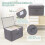 Foldable Storage Box with Lids, Linen Fabric Decorative Storage Containers, Reinforced Handles for Easy Carrying, Eco-Friendly Closet Organizer, Space 3