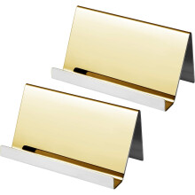 Einzigartiger Visitenkartenhalter aus massivem Aluminium mit elegantem, gebürstetem Finish, ideal für die Präsentation von Geschäftskarten.