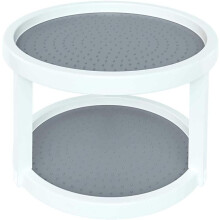 Handige organizer voor in de keuken, antislip draaiplateau met roestvrijstalen lagers voor 360 graden rotatie, optimale ruimtebenutting en eenvoudige