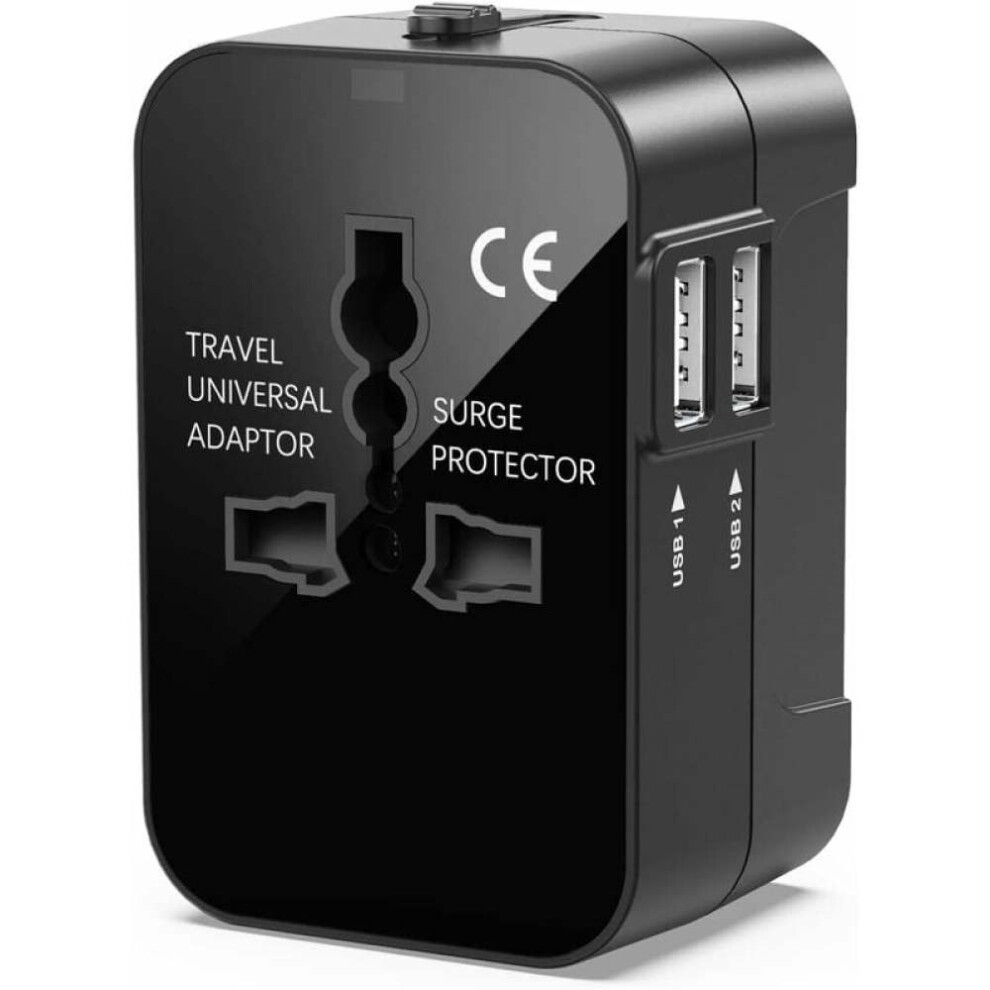 Travel Adapter With Usb C, Universal Worldwide Charging All In One International Ac Outlet With Usb Type C Charging Port And Built-In Safety Shutters 9486358107546