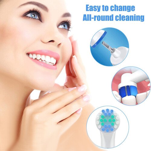Precision Clean Toothbrush Replacement Heads, Innovative Design for Enhanced Oral B Compatibility, Contoured Pattern for Deep Cleaning, 4 Count 2