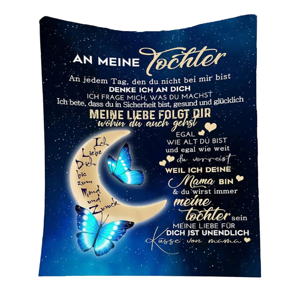 Multifunctional Soft Fleece Throw, Love Letter Blanket From Daughter Gifts From Dad, Personalized Blanket With Meaningful Words For Unforgettable Mome