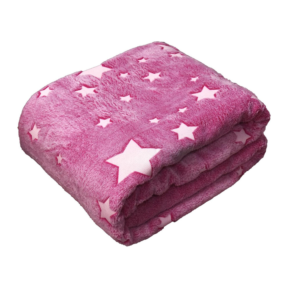 Soft Warm Star Plush Blanket, Lifetime Free Customer Service For Peace Of Mind, Glow In The For Enchanting Nighttime Experiences Dark