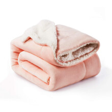 Polyester Sherpa deken, extra warme, omkeerbare en superzachte deken voor een tweepersoonsbed (Queen size), roze, 150x200cm