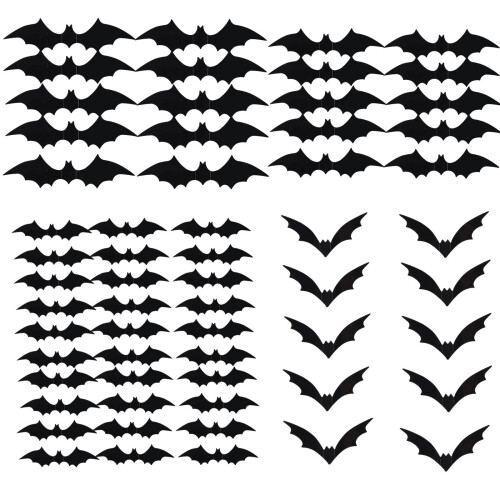 3D Flying Bat Decals Adhesive PVC Stickers Realistic Bat-60