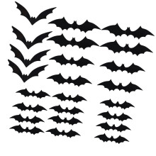 3D Bat Wall Sticker Halloween Decoration Adhesive-twenty four