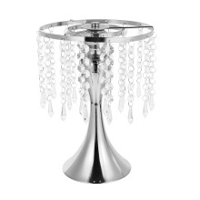 Crystal Flower Stand Wedding Road Leads Tall Flower-L Silver