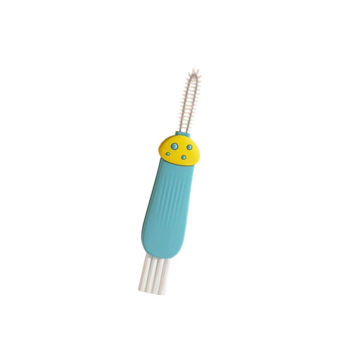 Bendable Cleaning Brush Rustproof Cup Lid Scrub Tool-Sky blue